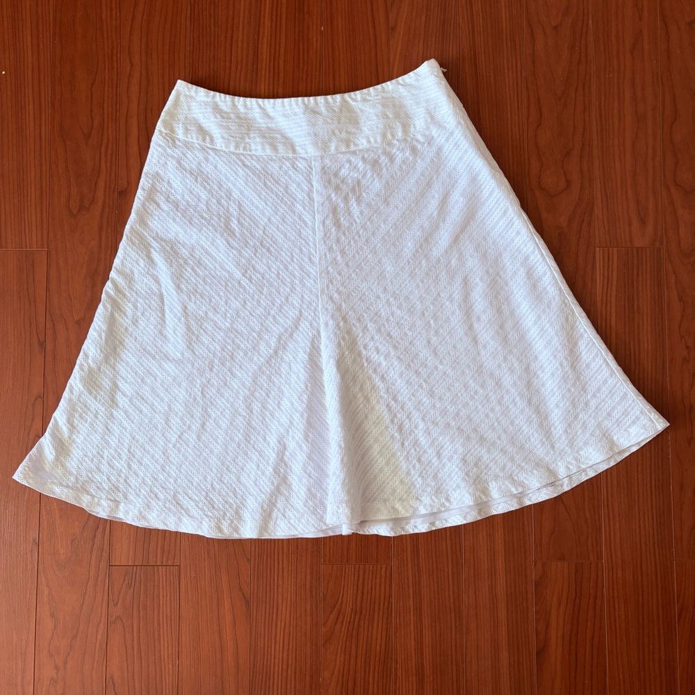 New York & Company White A-Line Skirt